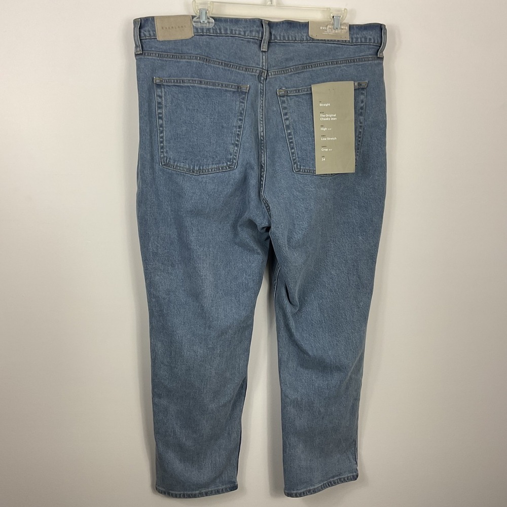 EVERLANE The Original Cheeky Jean Straight Leg High Rise Crop Denim Size 34 - Picture 3 of 8